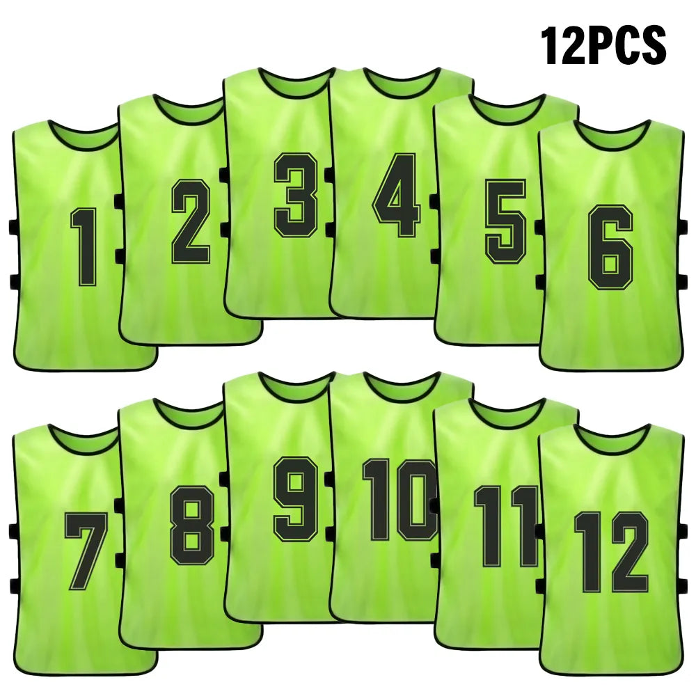 6/12 PCS Adult Quick Drying Soccer Pinnies