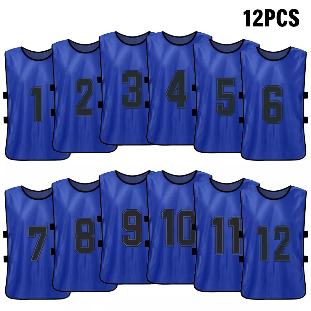 6/12 PCS Adult Quick Drying Soccer Pinnies