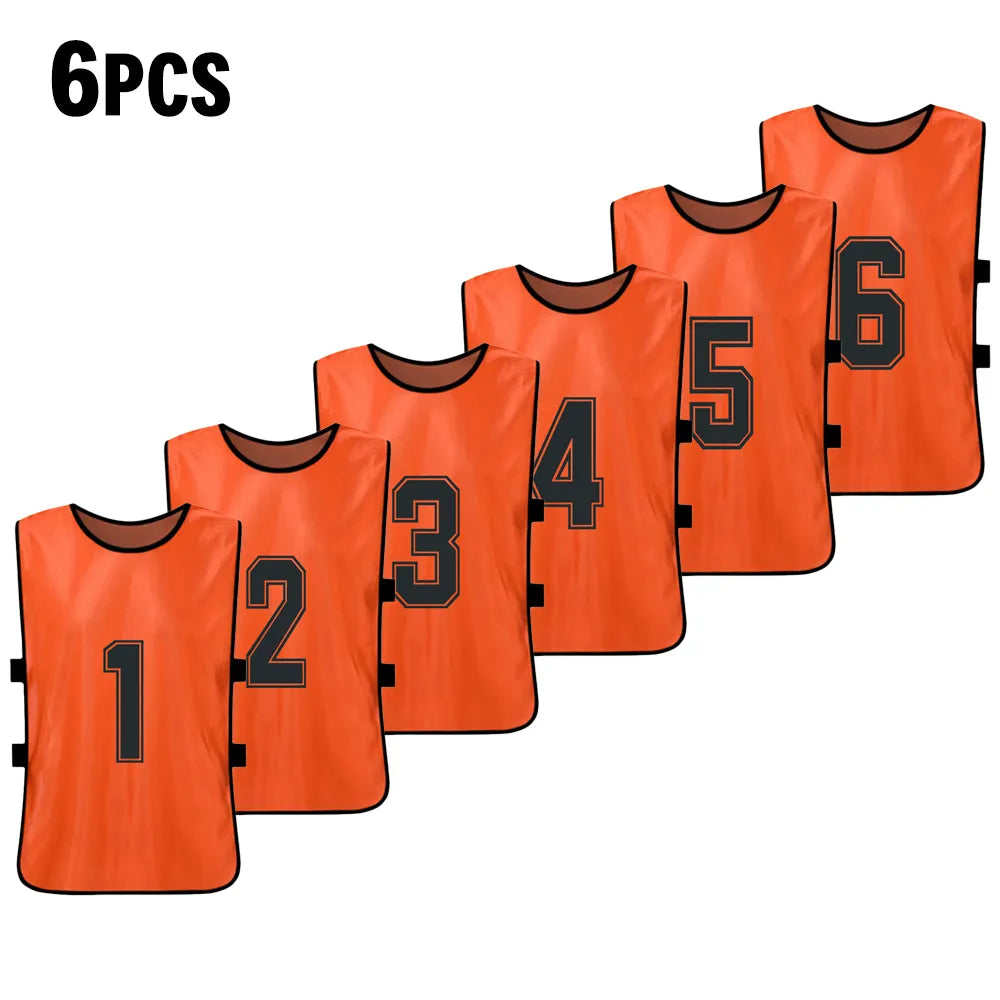 6/12 PCS Adult Quick Drying Soccer Pinnies