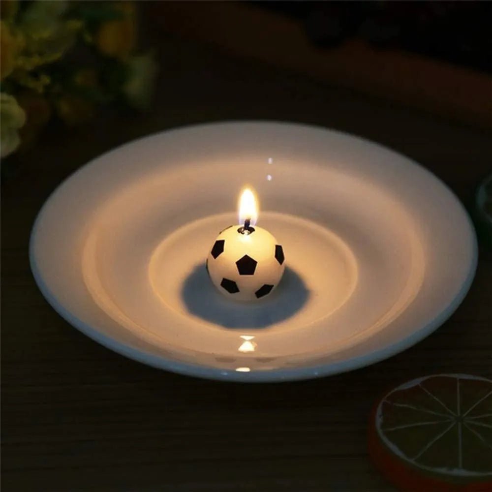 6Pcs Soccer Ball Football Birthday Cake Candles