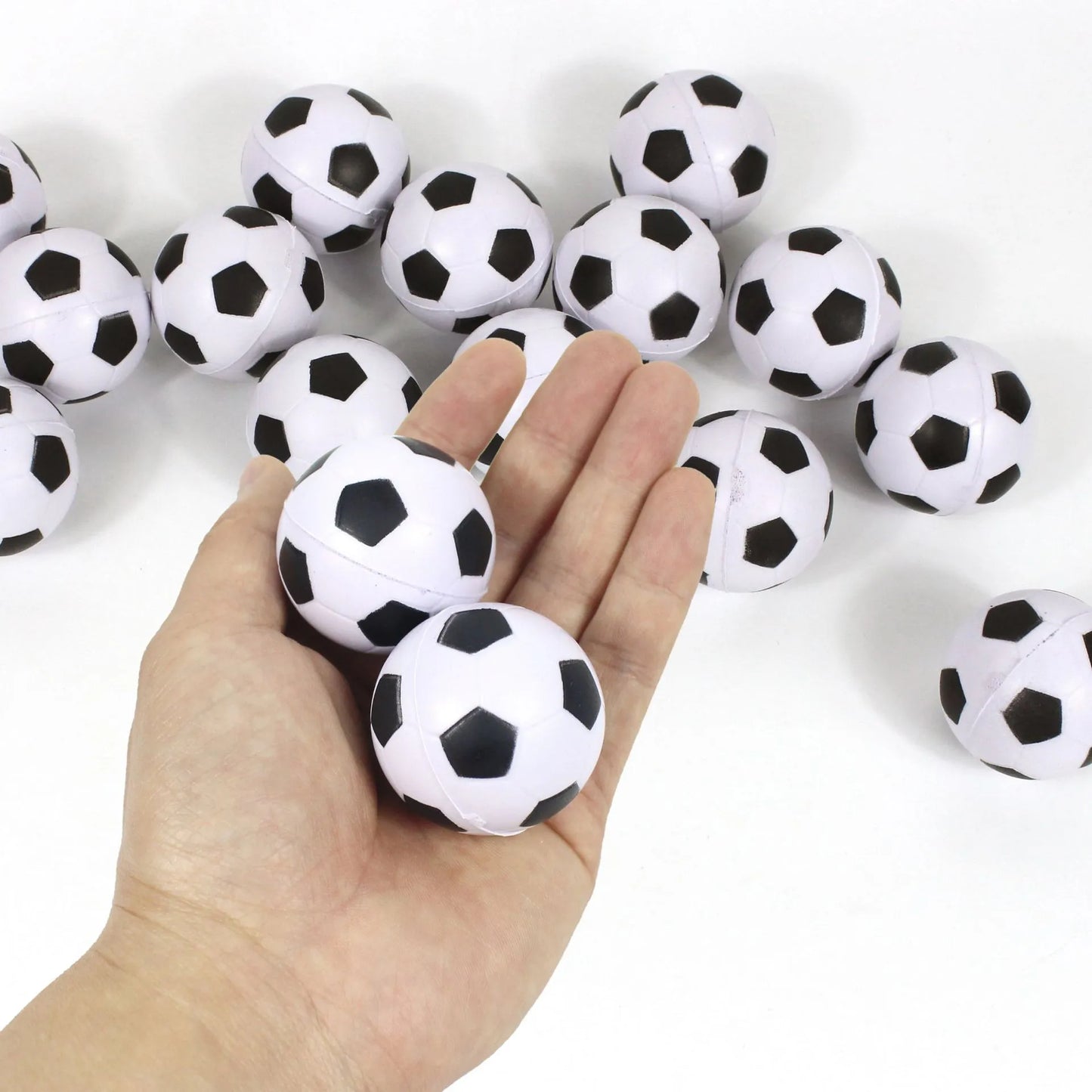 4CM Football Bouncy Balls Jumping Solid Elastic Rubber Balls Kids Boys Happy Soccer Theme Birthday Party Decors