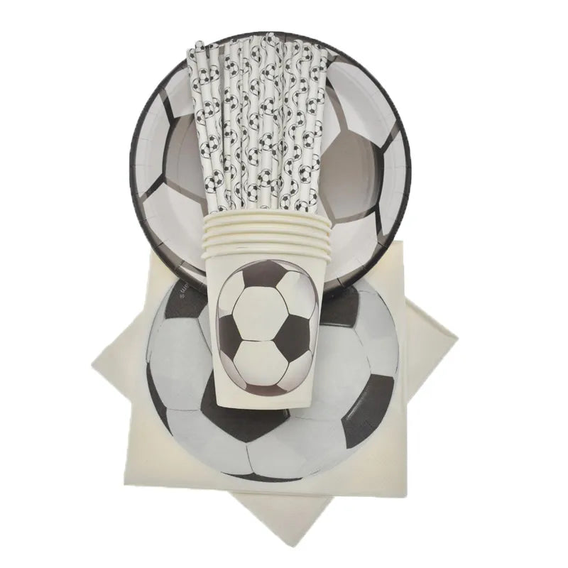 Soccer Theme Disposable Tableware Set