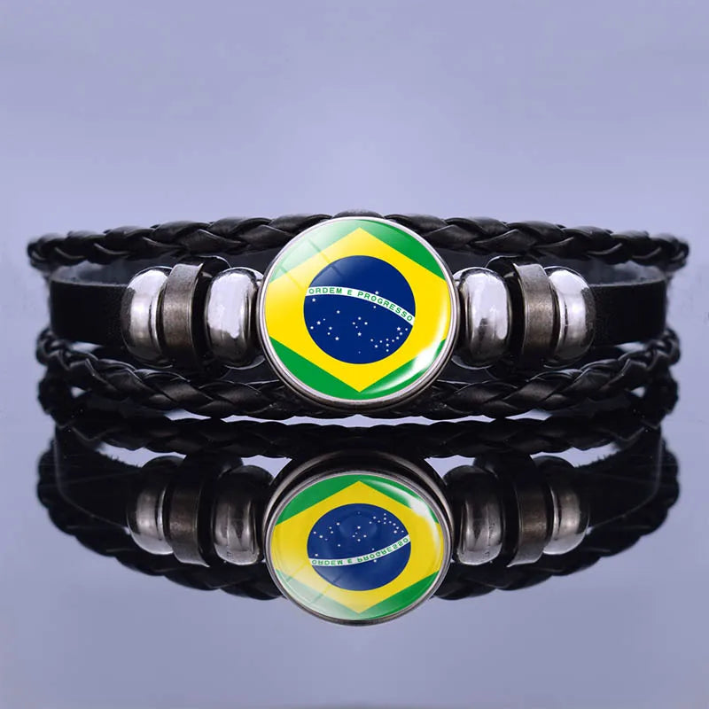 Soccer Leather Bracelet